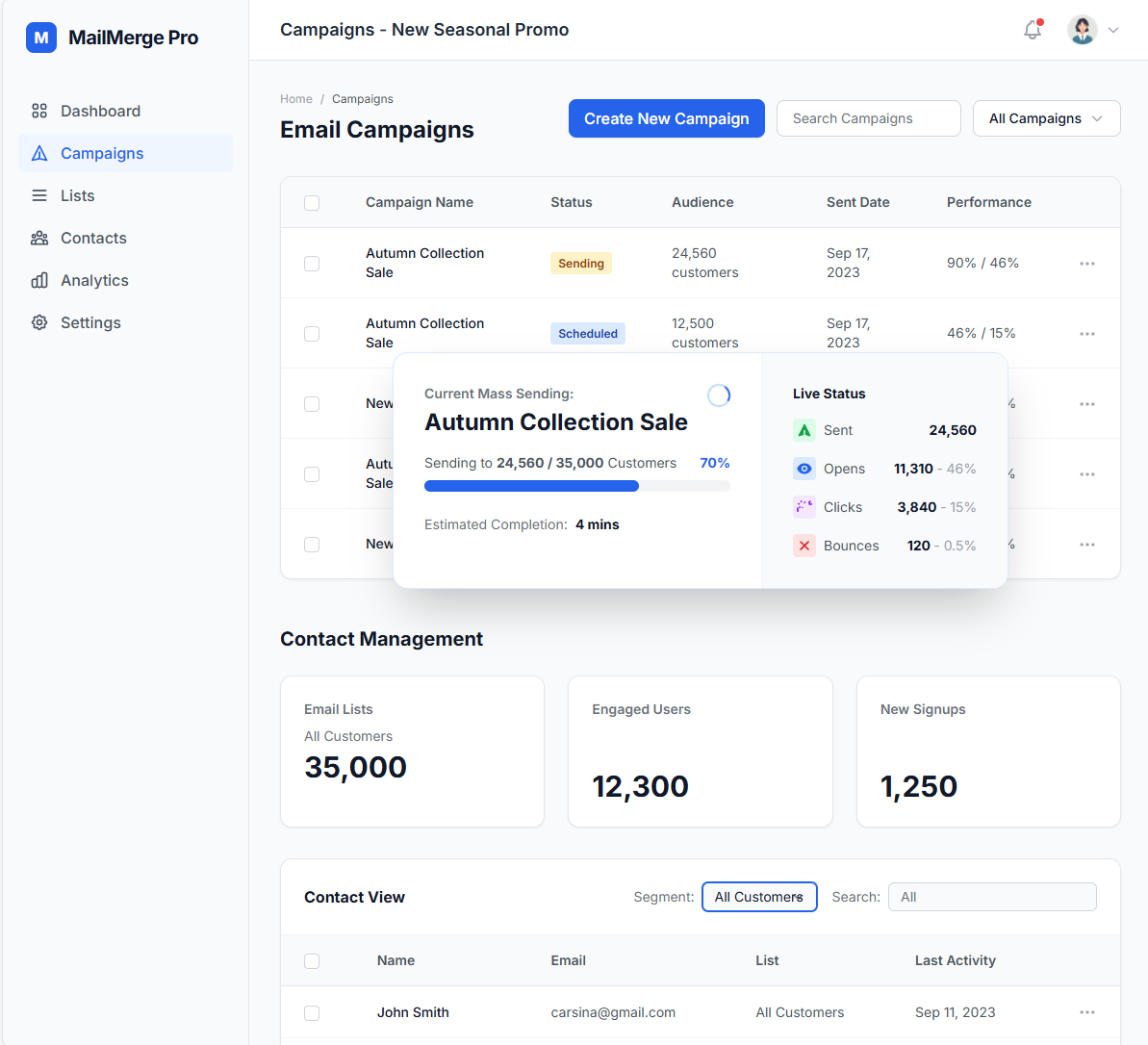 Custom Email Tools Demo